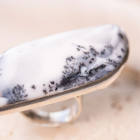 Dendritic Opal(デンドリティックオパール)天然石 リング指輪