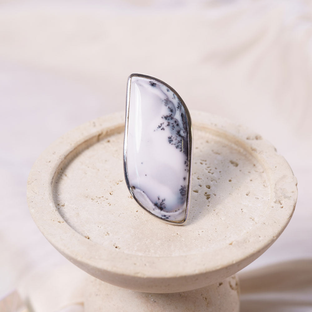 Dendritic Opal(デンドリティックオパール)天然石 リング指輪