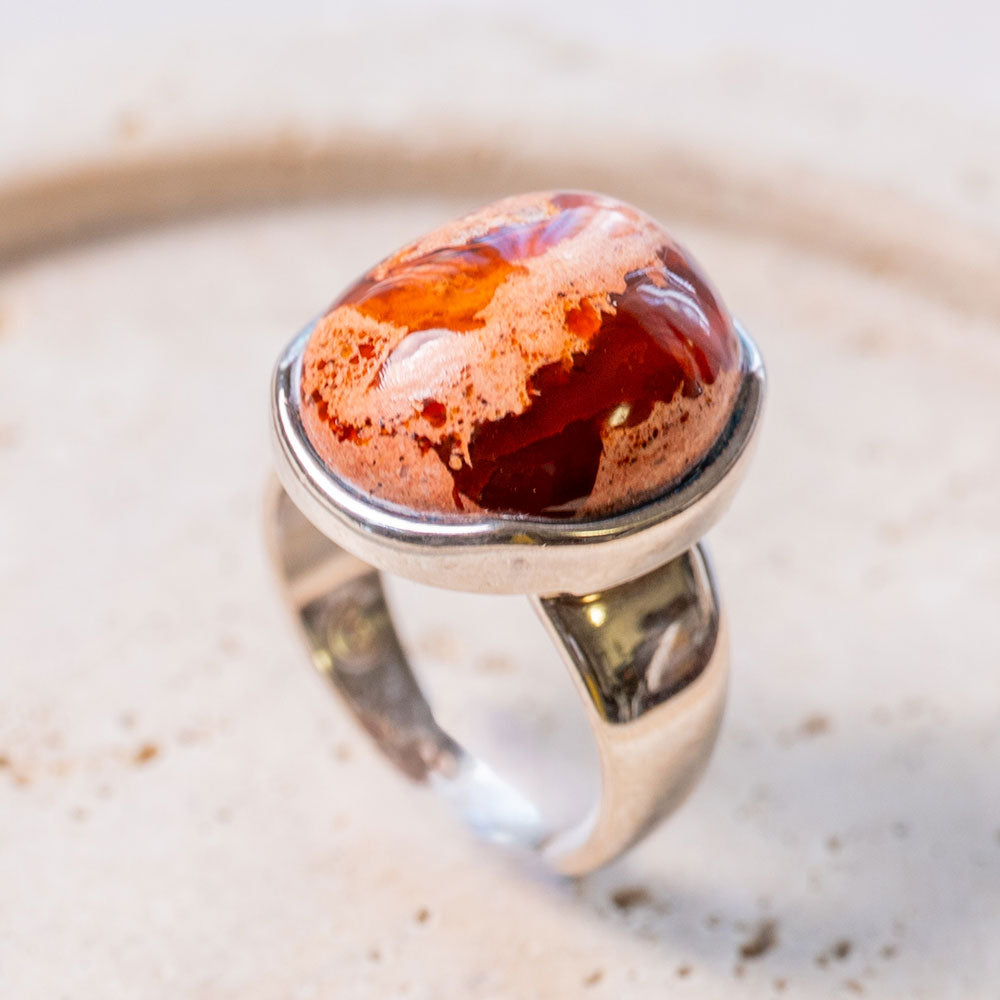 Fire Opal(ファイアオパール)リング 天然石