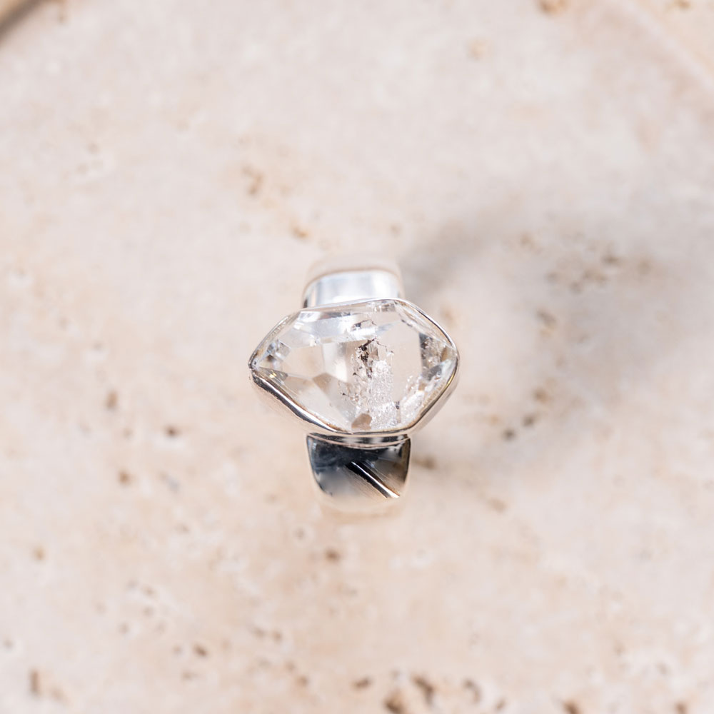 Herkimer Diamond(ハーキマーダイヤモンド)天然石 リング指輪