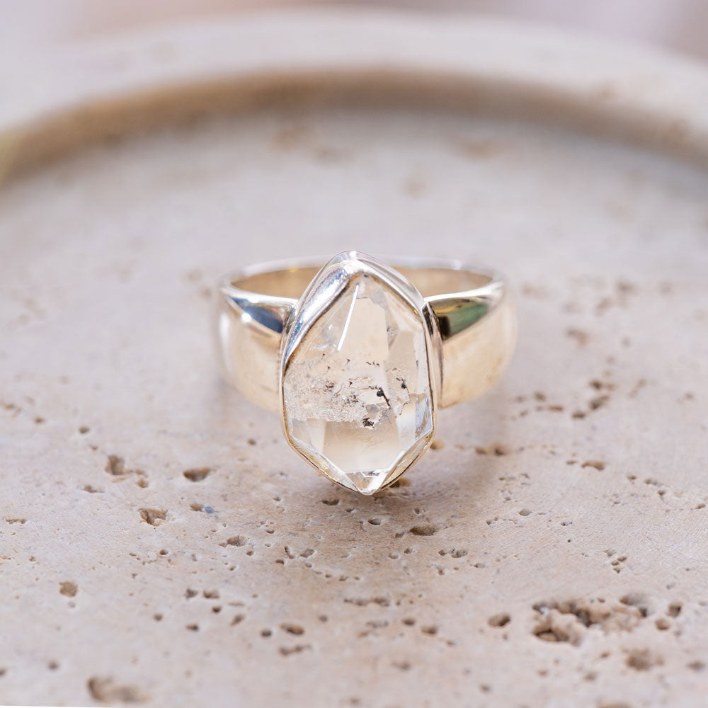 Herkimer Diamond(ハーキマーダイヤモンド)天然石 リング指輪