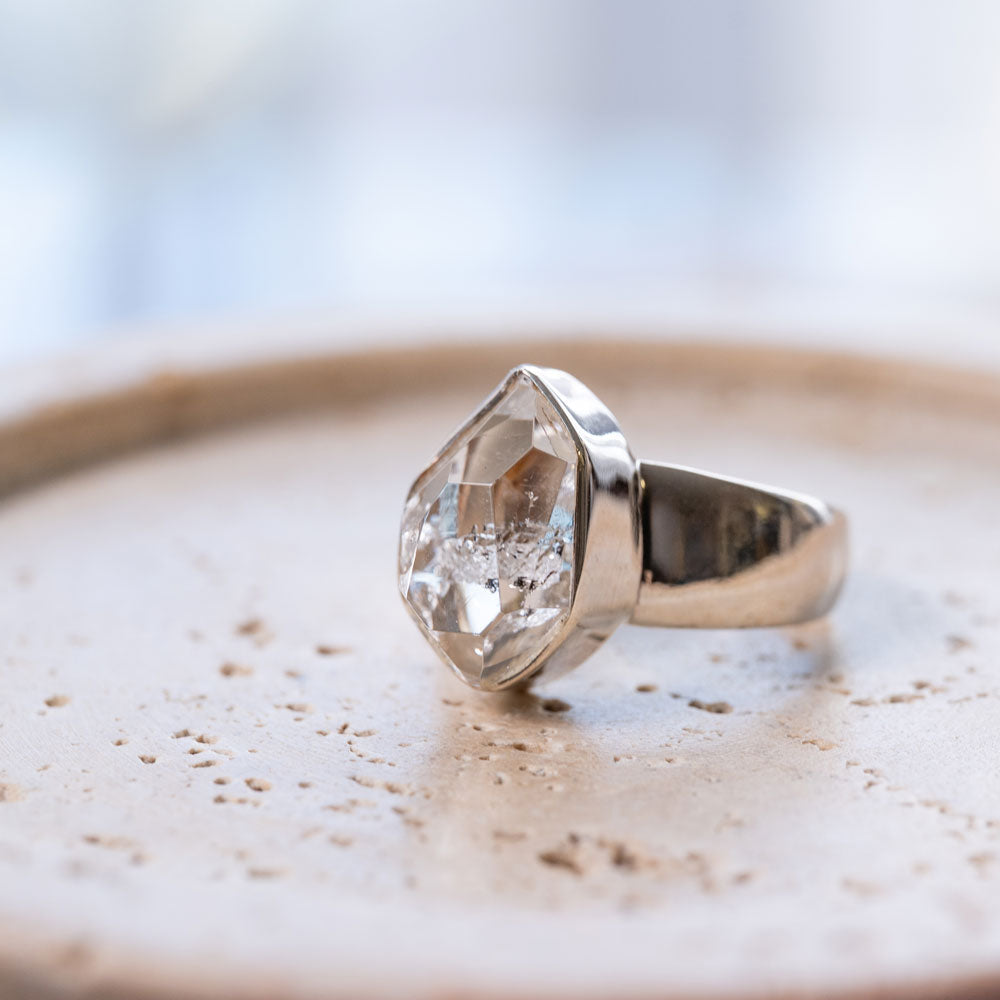 Herkimer Diamond(ハーキマーダイヤモンド)天然石 リング指輪