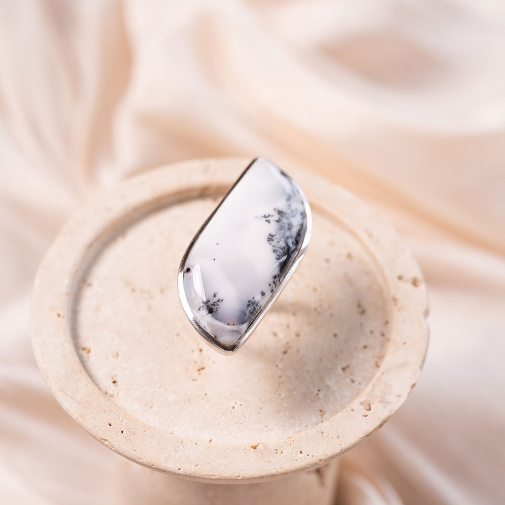 Dendritic Opal（デンドリティックオパール）天然石 リング指輪