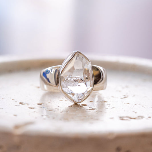 Herkimer Diamond（ハーキマーダイヤモンド）天然石 リング指輪