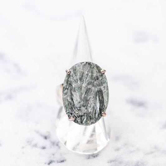 Seraphinite（セラフィナイト）天然石 リング指輪